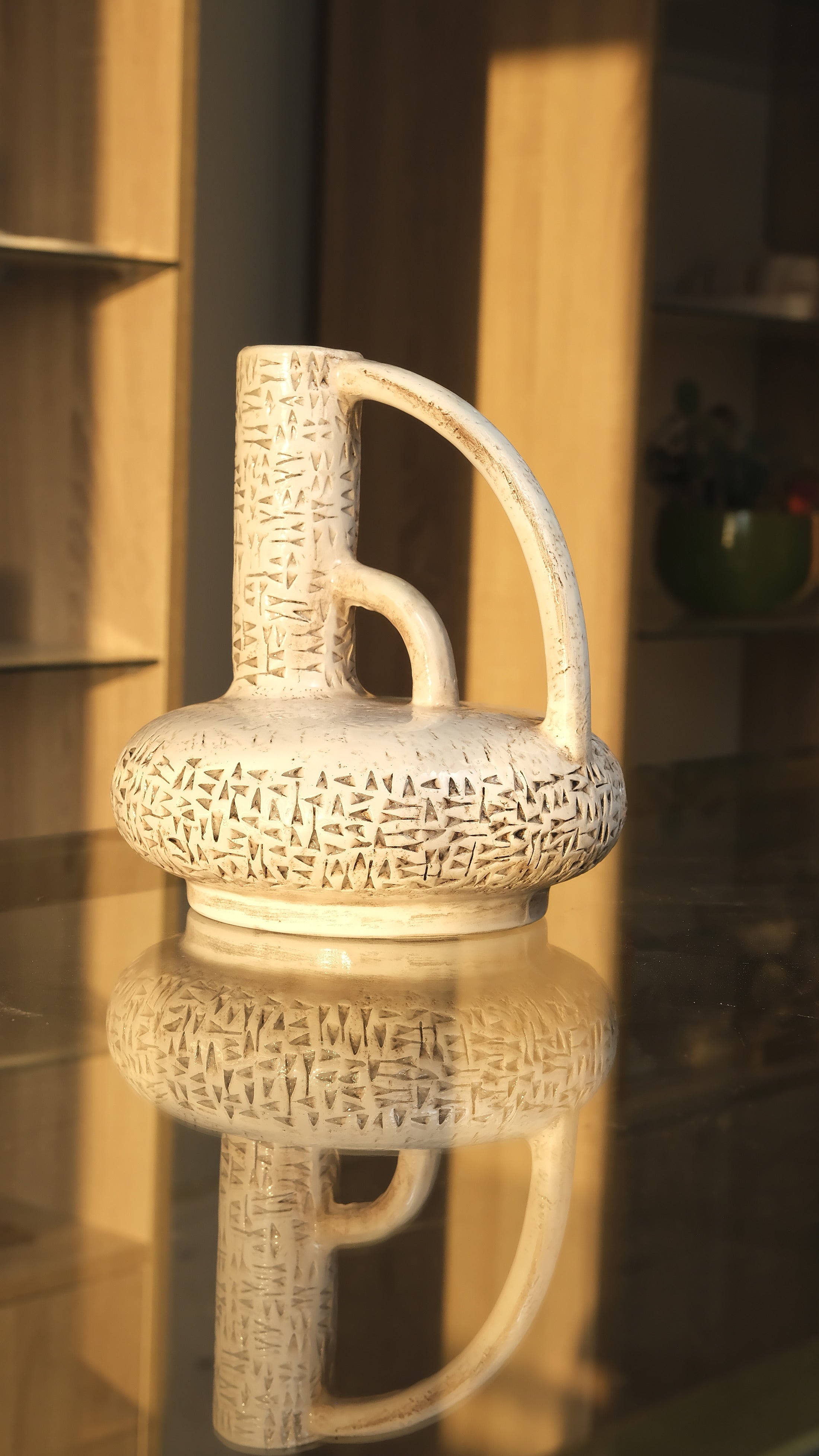 KAO-POTAMIA Cuneiform Pitcher Vase — Handmade Stoneware