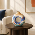 KAO-MARINA Ocean Ring Vase — Handmade Coastal Stoneware